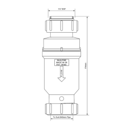 Zawór membranowy mufowy zwrotny o średnicy 11/240mm MCALPINE MACVALVE-11