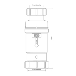 Zawór membranowy mufowy zwrotny o średnicy 32x50mm MCALPINE MACVALVE-15