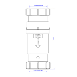 Zawór membranowy mufowy zwrotny o średnicy 50x50mm MCALPINE MACVALVE-19