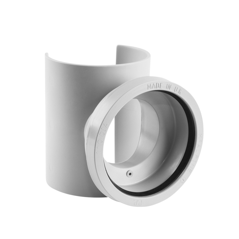 Uniwersalne siodło mechaniczne do pionów kanalizacyjnych 110/110mm MCALPINE MPSOB-110