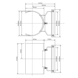 Uniwersalne siodło mechaniczne do pionów kanalizacyjnych 110/110mm MCALPINE MPSOB-110