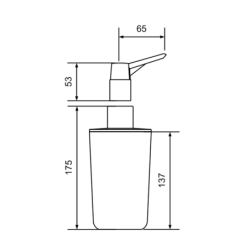 Dozownik do płynów naścienny abs chrom MCALPINE HC21-CP