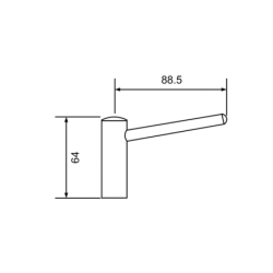 Element dozujący wykonany z mosiądzu, pokryty warstwą chromu. element hc20-cpb MCALPINE HC20-CPB-TOP