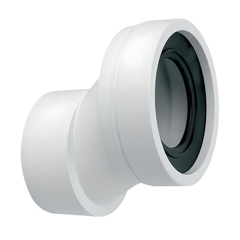 Przyłącze kanalizacyjne, krótkie l-125mm,wejście 90-110mm,wyjście 110mm z przesunięciem mimośr. 40mm MCALPINE WC-CON4B