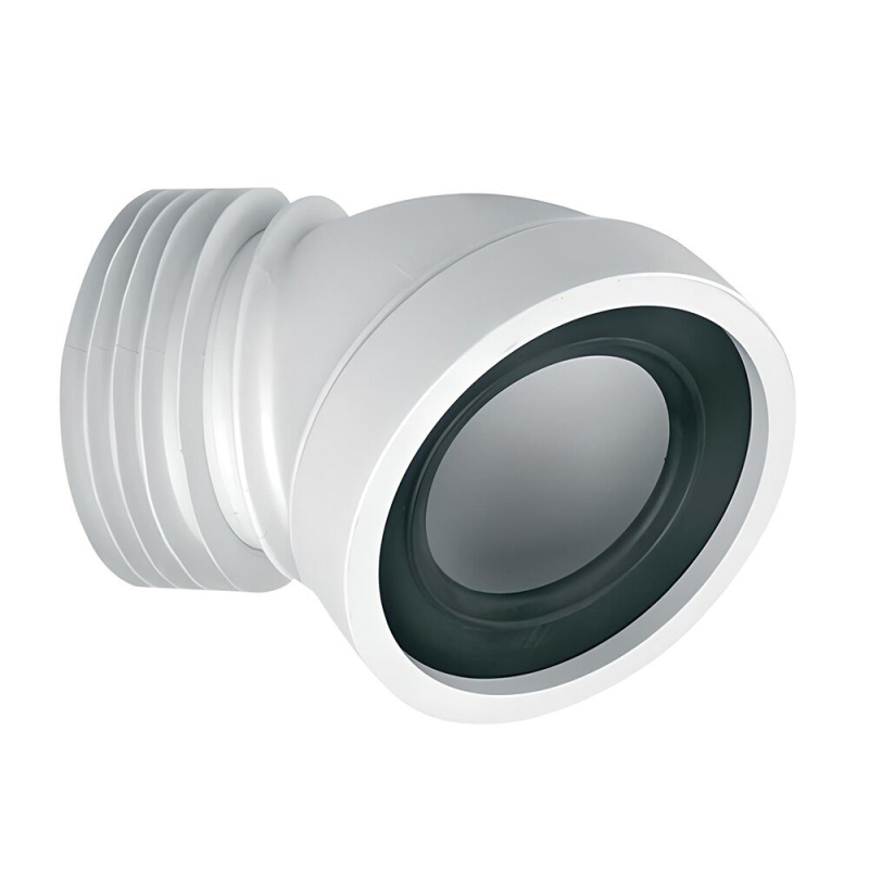 Przyłącze kanalizacyjne, krótkie l-160mm,wejście 90-110mm,wyjście 110mm, kąt 45 MCALPINE WC-CON16