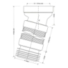 Przyłącze kanalizacyjne, długie l-260mm,wejście 90-110mm,wyjście 110mm, kąt 14 MCALPINE WC-CON7