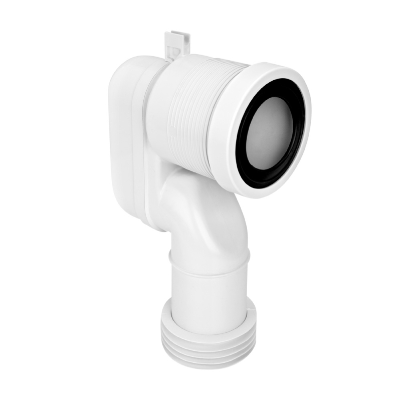 Przyłącze kanalizacyjne, długie l-278mm,wejście 90-118mm,wyjście 110mm, kąt 90 MCALPINE WC-CON8EX-BTW