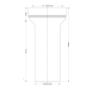 Sztucer wc prosty 90mm l-265mm MCALPINE WC-CON2BL-NOSEAL