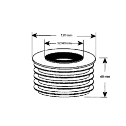 Redukcja kanalizacyjna 110/32mm MCALPINE DC2-BL