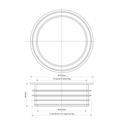 Redukcja gumowa z rur żeliwnych na pvc MCALPINE P-R-VP127