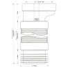 Przyłącze kanalizacyjne harmonijkowe l-235330mm,wejście 90-110mm,wyjście 110mm z przesunięciem 20mm MCALPINE WC-CON4F