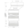 Przyłącze kanalizacyjne harmonijkowe l-253338mm,wejście 90-110mm,wyjście 110mm z przesunięciem 40mm MCALPINE WC-CON4AF