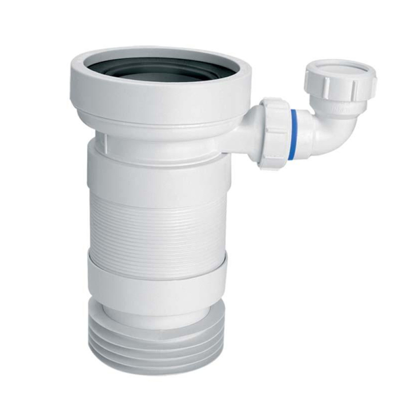 Przyłącze kanalizacyjne harmonijkowe l-235540mm,wejście 90-110mm,wyjście 110mm z podłączeniem 40mm MCALPINE WC-F23RD