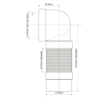 Przyłącze kanalizacyjne harmonijkowe l-265540mm,wejście 90-110mm,wyjście 110mm, kąt 90 MCALPINE WC-CON9F