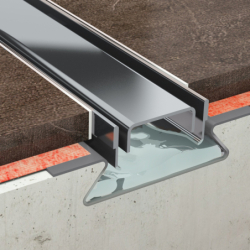 Odpływ liniowy 700mm omegaslim, stal szczotkowana i syfon hc26-58wh-65 MCALPINE MPCD700-O-B-NT-KPL