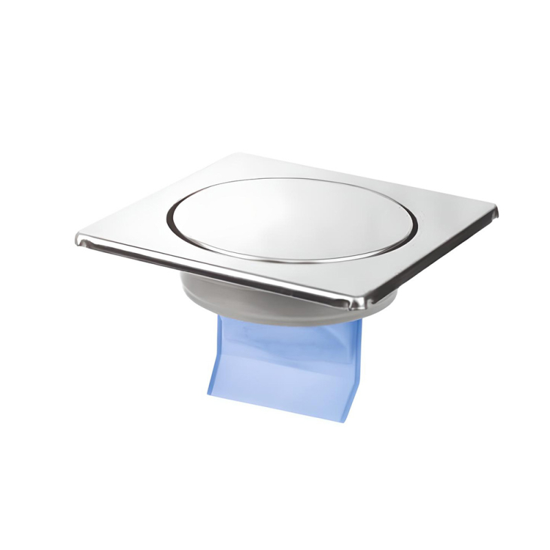 Kratka podłogowa wykonana z stali nierdzewnej z membraną 150x150mm MCALPINE HC29-SS-SV