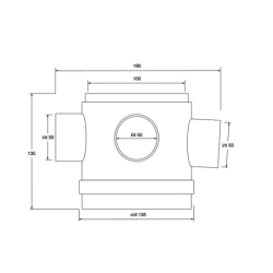 Wpust podłogowy wykonany z abs z odpływami 50mm, rewizja MCALPINE MRFG2