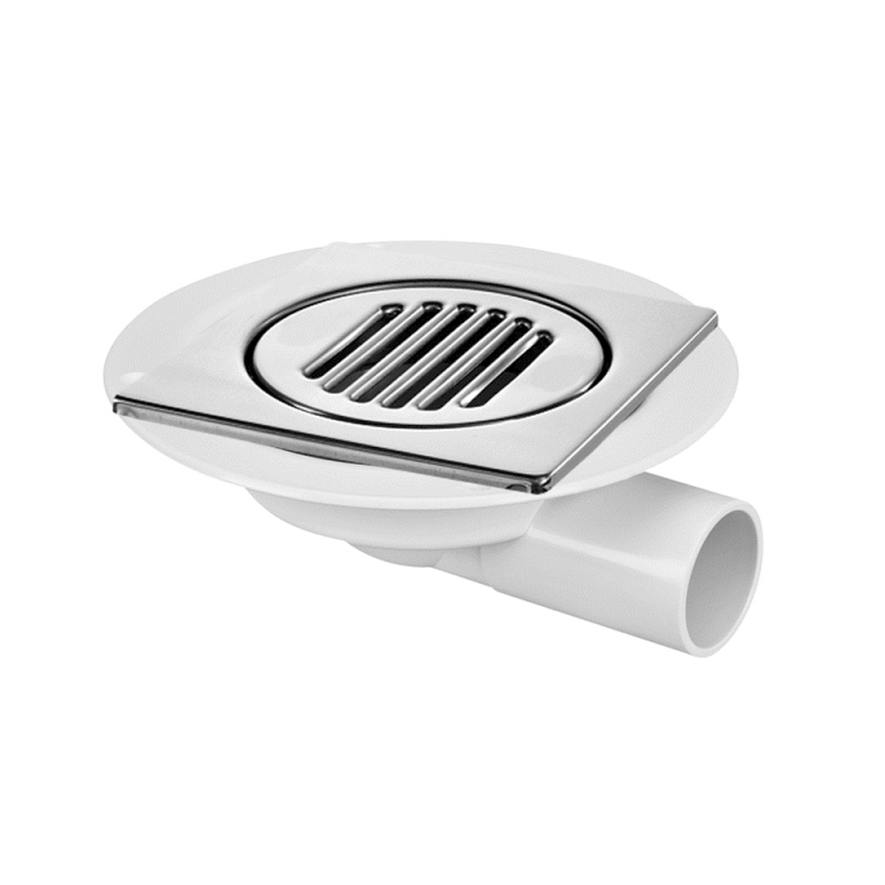 Wpust podłogowy wykonany z abs z odpływem 50mm, czyszczony od góry z kratką ze stali nierdzewnej150x150mm MCALPINE USG3T6SS