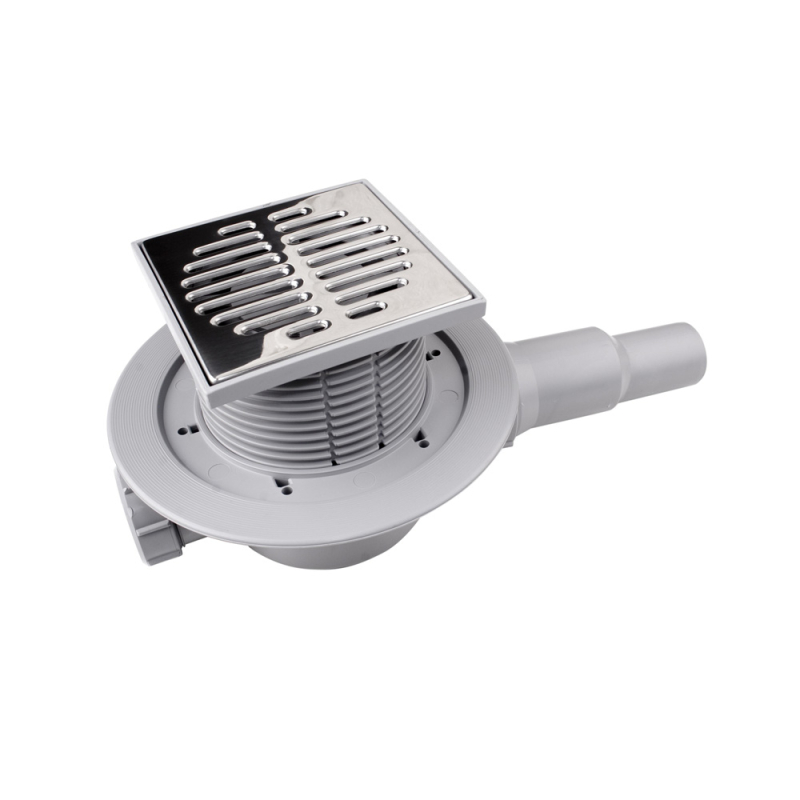Wpust podłogowy z abs z odpływem 40/50mm, czyszczony od góry , zawór, kratka ze stali nierdzewnej115x115mm MCALPINE HCFG3