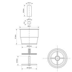 Zaworek zwrotny do wpustu podłogowego hcfg3 MCALPINE HCFG3-VALVE