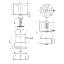Zawór napowietrzający kanalizacyjny 50mm MCALPINE MP50-50C-PB