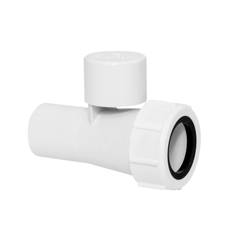 Złączka z zaworem napowietrzającym 32mm MCALPINE V1ABSV-32-PL-WH