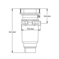 Rozdrabniacz kuchenny z pneumatycznym włącznikiem, moc 0,5 km MCALPINE WDU-1ASEU-POL