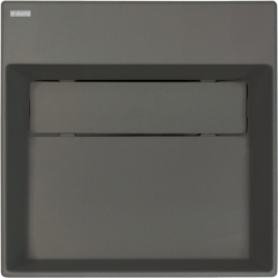 Umywalka granitowa nablatowa z miejscem na baterię - z maskownicą Correo antracyt metalik DEANTE CQR_TU4M