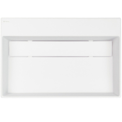 Umywalka granitowa nablatowa z miejscem na baterię - z maskownicą Correo alabaster DEANTE CQR_AU6M