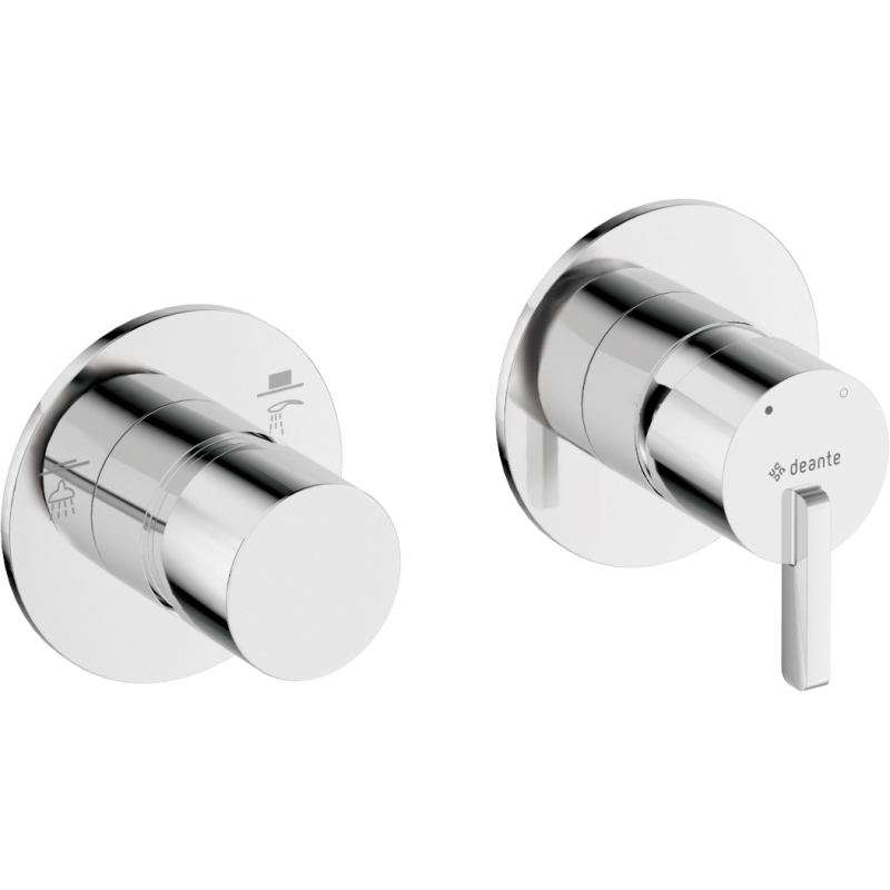 Bateria prysznicowa z przełącznikiem natrysku - pozioma Silia chrom DEANTE BQS_046P