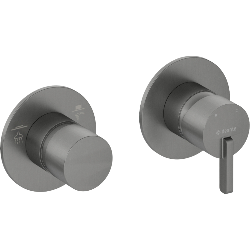 Bateria prysznicowa z przełącznikiem natrysku - pozioma Silia titanium DEANTE BQS_D46P