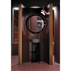 Syfon do umywalki okrągły  brąz szczotkowany DEANTE NHC_C31K