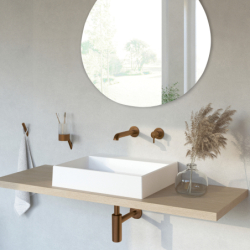 Syfon do umywalki okrągły  brąz szczotkowany DEANTE NHC_C31K