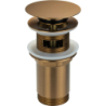 Korek do umywalki lub bidetu z tuleją - uniwersalny Click-Clack brąz szczotkowany DEANTE NHC_CC0U