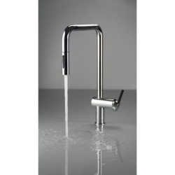 Bateria kuchenna z wyciąganą wylewką Momi chrom DEANTE BKM_073N