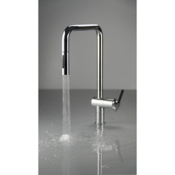 Bateria kuchenna z wyciąganą wylewką Momi chrom DEANTE BKM_073N