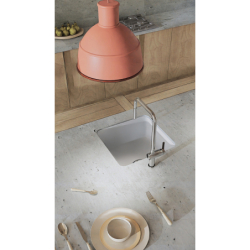 Bateria kuchenna z wyciąganą wylewką Momi chrom DEANTE BKM_073N