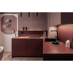 Bateria kuchenna z wyciąganą wylewką Momi nero DEANTE BKM_N73M