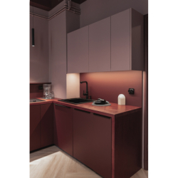 Bateria kuchenna z wyciąganą wylewką Momi nero DEANTE BKM_N73M