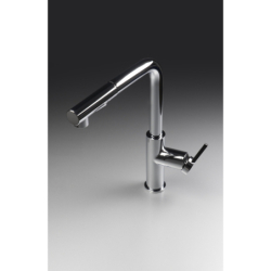 Bateria kuchenna z wyciąganą wylewką Momi chrom DEANTE BKM_073M