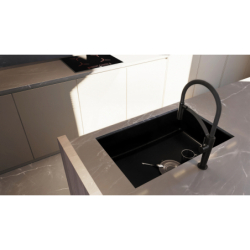 Bateria kuchenna z elastyczną wylewką - 2 rodzaje strumienia Corda nero DEANTE BRC_N72M