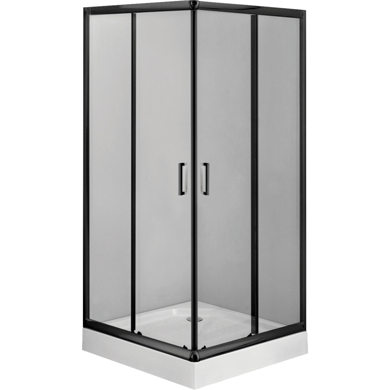 Kabina prysznicowa z brodzikiem kwadratowa 90 cm Funkia nero/biały DEANTE KDDZN41K