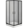 Kabina prysznicowa z brodzikiem kwadratowa 80 cm Funkia nero/biały DEANTE KDDZN42K