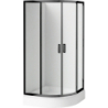 Kabina prysznicowa z brodzikiem półokrągła 90 cm Funkia nero/biały DEANTE KDDZN51K