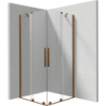 Kabina prysznicowa kwadratowa 80x80 cm Prizma brąz szczotkowany DEANTE KPNCP08P08