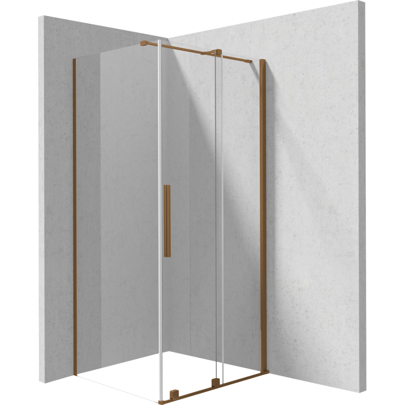 Kabina prysznicowa prostokątna 120x90 cm Prizma brąz szczotkowany DEANTE KPNCP12S09