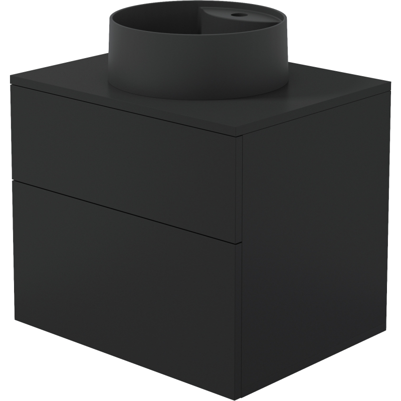 Szafka umywalkowa z umywalką granitową - 360 mm Prizma nero DEANTE SDNB6SNU4B