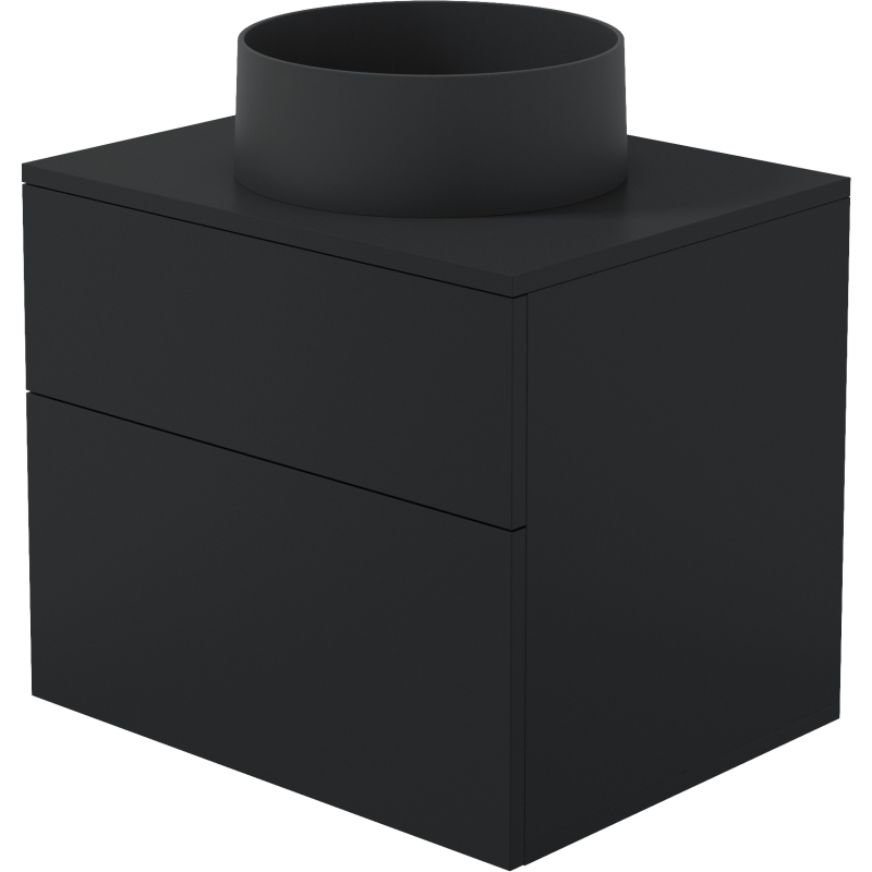 Szafka umywalkowa z umywalką granitową - 360 mm Prizma nero DEANTE SDNB6SNU4S