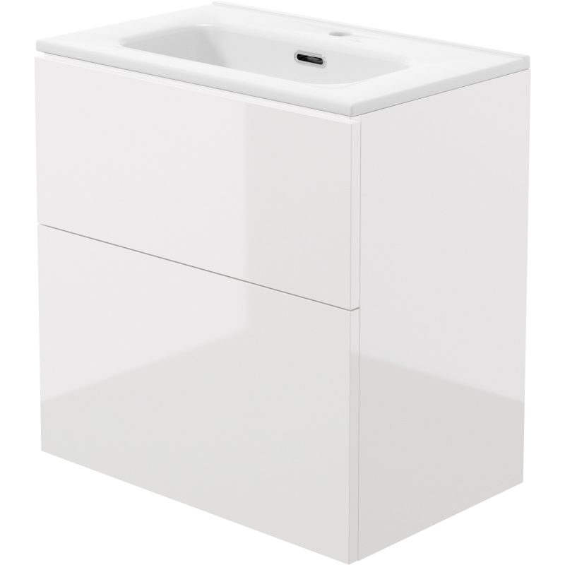 Szafka umywalkowa z umywalką - 60 cm Prizma biały połysk DEANTE ST6U6U6U6M