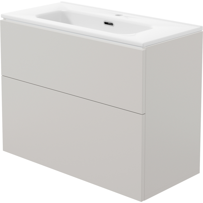 Szafka umywalkowa z umywalką - 80 cm Prizma kaszmir DEANTE STKU8U6U8M